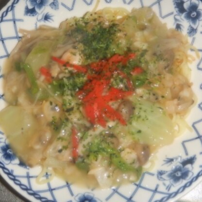 野菜が少し違っていますが、美味しくいただきました。